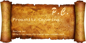 Prosznitz Cezarina névjegykártya